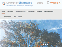 Tablet Screenshot of letempsdelharmonie.com